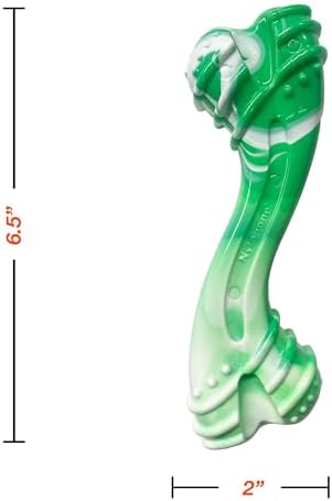 Nylabone Power Chew Holiday Curvy Dental Bone Dog Chew Toy, Large