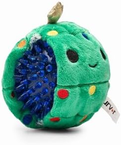 Flourish Pets 2 in 1 Christmas Multi-Layer Chew Toy for Active Dogs | Non-Toxic BPA Free Double Stitched Soft Fabric and Long-Lasting Dog Plush Toys (Christmas Tree 3.5")