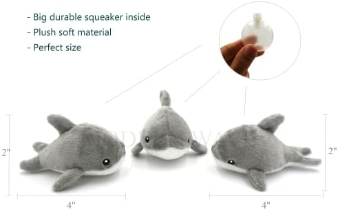 MODERN WAVE - Interactive Squeaky Plush Hide and Seek Squirrel Type Puzzle Toy for Dogs, Medium Size (Ocean and Dolphins)
