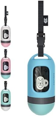 SVD.PET Dog Poop Bag Dispenser, Retractable Poop Bag Holder, Blue/Jade