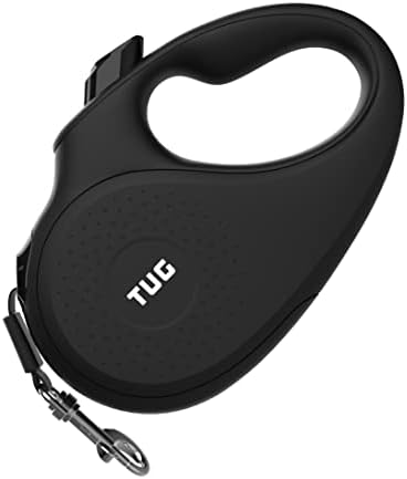 TUG Monochrome XL Retractable Dog Leash, 26 ft (Extra Large, Black)