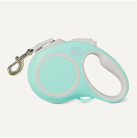 Amazon Basics Retractable Dog Leash, Reflective with Ergonomic Handle, Quick-Lock, 16.4 ft, 110 lb, Large