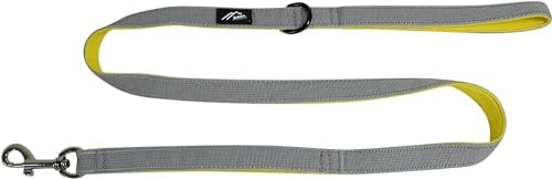 [白山:Hakusan] Zero Dog Leash Made by Japanese, Cushion, Fit to Hand, Yellow x Gray