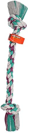 Flossy Chews Mammoth 48-Inch Cottonblend Color 2-Knot Rope Tug