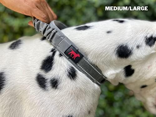 Tuff Pupper Heavy Duty Dog Collar with Handle | Ballistic Nylon Heavy Duty Collar | Padded Reflective Dog Collar with Adjustable Stainless Steel Hardware | Convenient Sizing for All Breeds