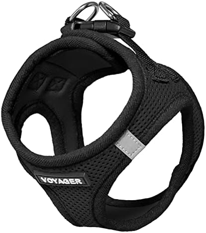 Voyager Step-in Air Dog Vest Harness - Black/Black Trim, Large