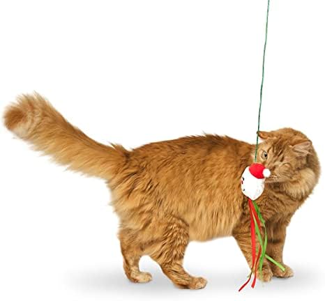 Midlee Christmas Cat Wand with Ribbon - 3 Pack