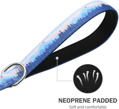 Hikiko 6FT Dog Leash Padded Double Handle with Designed Pattern