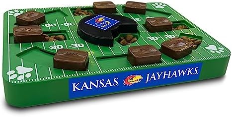 Pets First NCAA Kansas Jayhawks Puzzle Toy, Puzzle Treat Dog Toy, Interactive Dog Treat Toy, Dog Puzzle Feeding Slow Toy