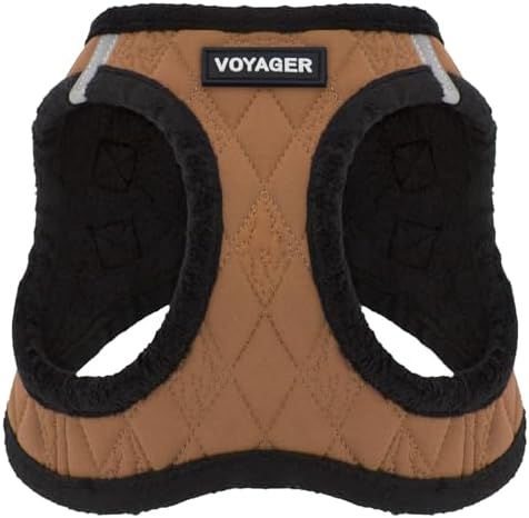 Voyager Step-in Plush Dog Vest Harness -Beige Plush, Medium