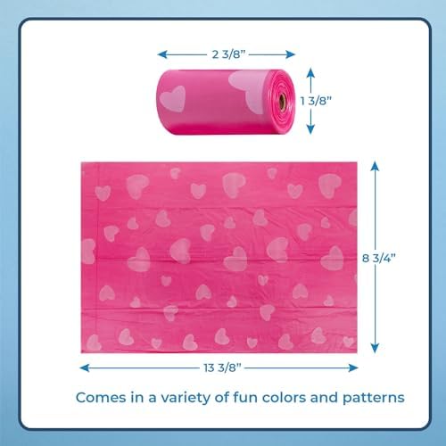 Best Pet Supplies Poop Bags for Dogs - Assorted Colors, 240 Bags