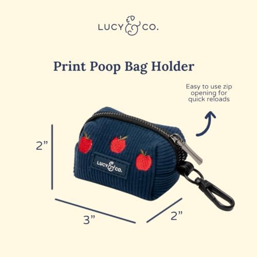 Lucy & Co. Appley Ever After Corduroy Poop Bag Holder