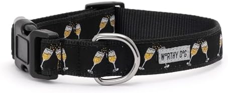 THE WORTHY DOG Summer Print, Adjustable Dog Collar, Small Dogs, Celebration