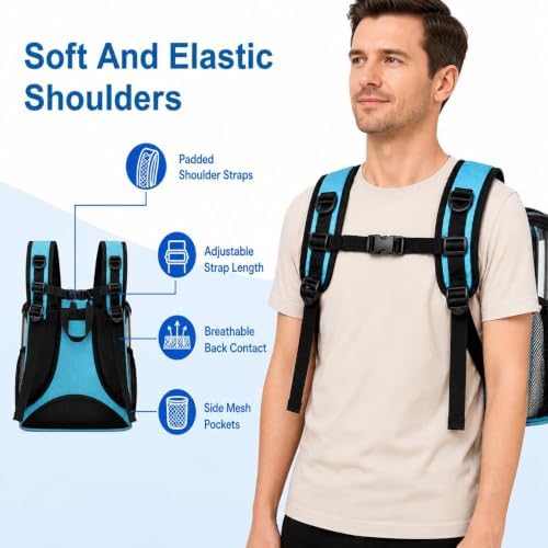 Pet Backpack Carrier for Cats and Small Dogs, Under 13.2 lbs