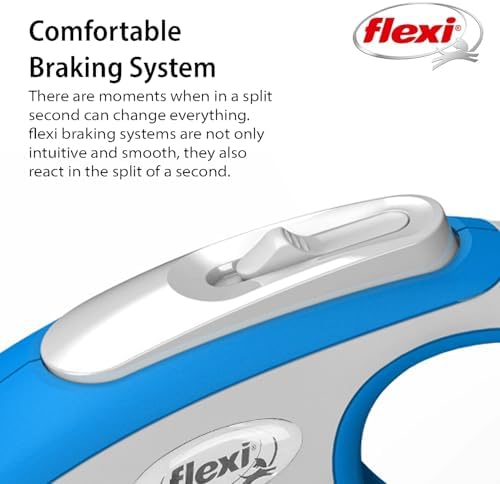 FLEXI® Comfort Tape Retractable Dog Leash, Medium, 16 ft - Blue