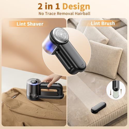 coldSky Large Fabric Shaver, 2-in-1 Electric Fabric Shaver & Lint Remover