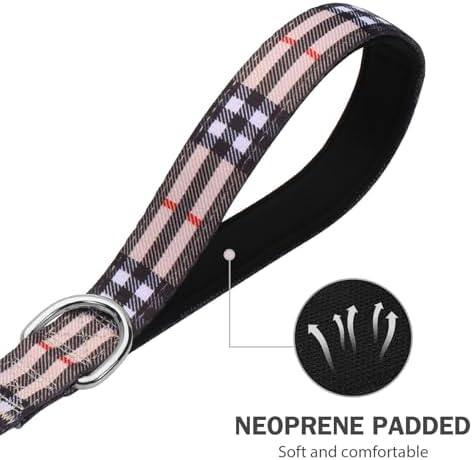 Hikiko 4FT Dog Leash Padded Double Handle with Designed Pattern