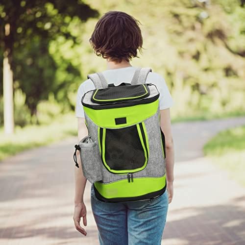 Solaris Adjustable Pet Carrier Backpack for Dogs and Cats, Puppies, Portable Cat Carrier Backpack with Bottle Pocket, Two Mesh Window for Breath