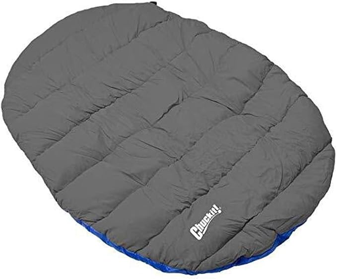Chuckit! Outdoor Travel Portable Water Resistant Travel Pillow Dog Bed For Medium to Large Dogs 20 to 100 lbs, 39"L x 30"W, Blue