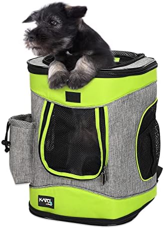 Tirrinia Two-Sided Entry Pet Backpack Travel Carrier for Cats & Small Dogs, Airline-Approved, Padded Back Support, Ideal for Hiking, Walking, Cycling & Outdoor Adventures