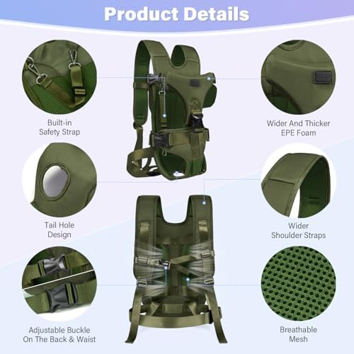 YUDODO Front Pet Carrier Backpack for Small Dog, Legs Out Dog Chest Carrier