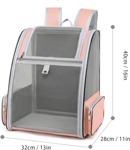 Ventilated Cats Dogs Rabbits Carrier Backpack for Small Pets and Puppies – Perfect for Outdoor Adventures and Vet Visits, Ultimate Comfort On-The-Go (Grey)
