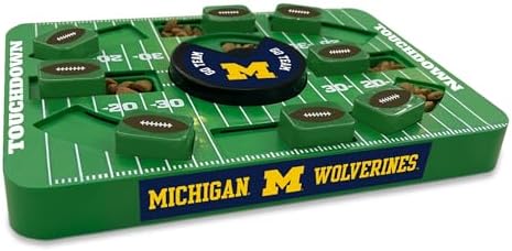 Pets First NCAA Michigan Large Puzzle Toy, Interactive Treat Toy for Dogs, Slow Feeding Toy, New Large Size
