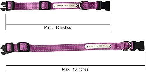 SINYUDUN Personalized Reflective Dog Collars with Customized ID Tags