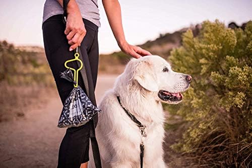 The dooloop Hands Free Dog Poop Holder - Carry Pet Waste Bag with Attachable Leash Accessory for Dog Walking. Now made with Recycled/Recyclable Plastic. Maine, USA (Blue)