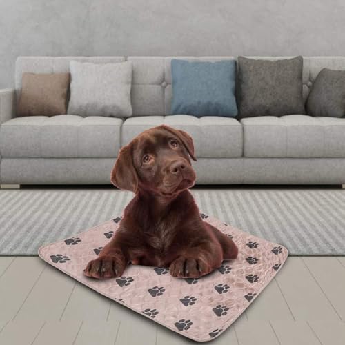 Reusable Dog Pee Pads, Waterproof Training Pads for Dogs, Dog Pee Pad Urine Mat for Pet Dogs Cats(70*80cm-Brown )