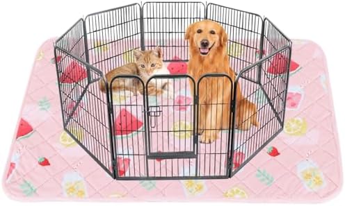 BVAGSS Washable Pee Pads for Dogs, Reusable Leakproof Puppy Wee Pad, 63x63 Inch (Watermelon, Pack of 1)