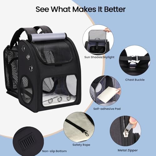 Expandable Cat Backpack Carrier, Large Space, Airline Approved, XL