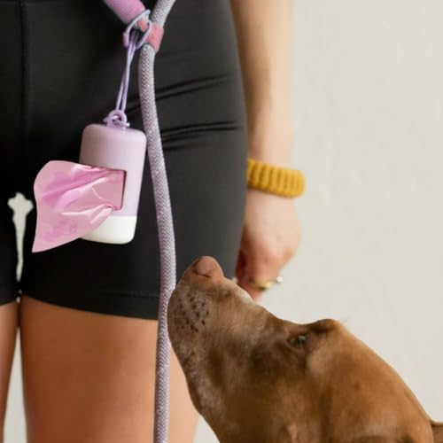 Dog Poop Bag Holder & Dispenser [2-Pack] +30 Extra-Thick Waste Bags