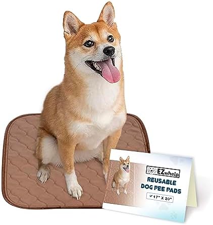 EZwhelp Reusable Dog Pee Pads, Washable Waterproof Puppy Training Pad 17x20