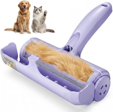 ORDORA Pet Hair Remover Roller, Reusable Lint Roller for Dog and Cat Hair