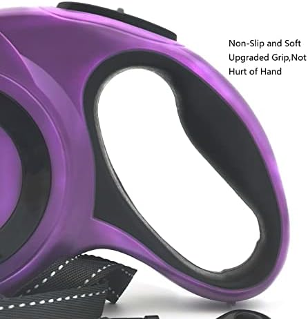 Heavy Duty Retractable Dog Leash 26ft,Pet Long Walking Leashes Leads for Small Medium Large Dogs Doggie Up to 110lbs (Purple)