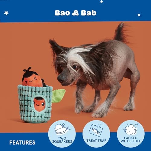 BarkBox Bao & BAB 3-in-1 Interactive Plush Dog Toy