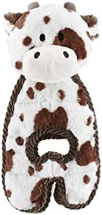 Outward Hound by Charming Pet Cuddle Tugs Cow Plush Squeaky Dog Toy