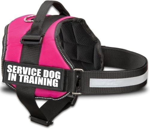 Industrial Puppy Service Dog in Training Vest Harness Small 19.5-25 in Pink