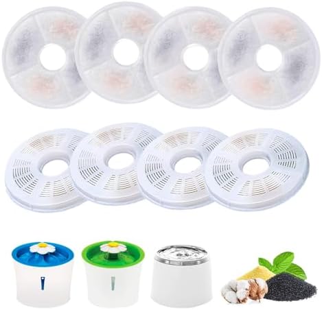 Cat Water Fountain Filter Replacement for 3L Flower Cat Drinking Fountain