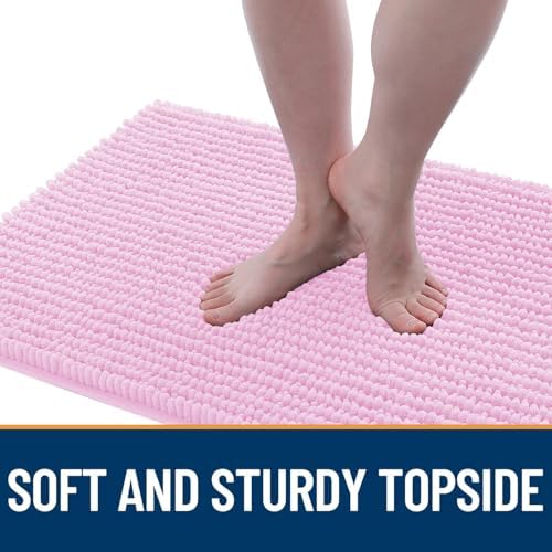 OLANLY Dog Door Mat for Muddy Paws 36x24, Extra Absorbent Chenille Mud Mat