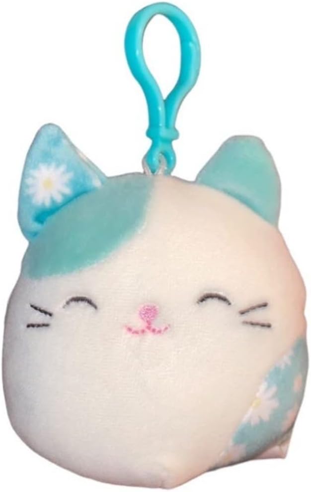 Squishmallow Official Kellytoy Plush Pets Squad Dogs Cats Bunnies Frogs Squishy Soft Plush Toy Animals (Kesla Cat, 3.5 Inch Clip)