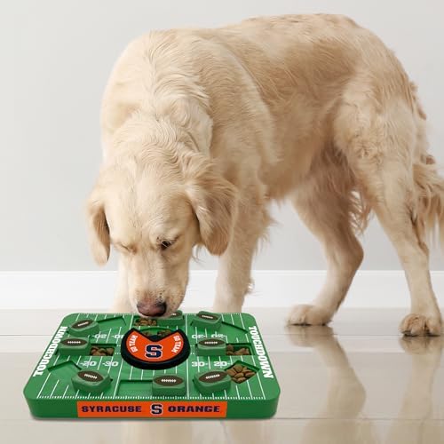 Pets First NCAA Syracuse Large Puzzle Toy, Interactive Treat Toy for Dogs, Slow Feeding Toy, New Large Size