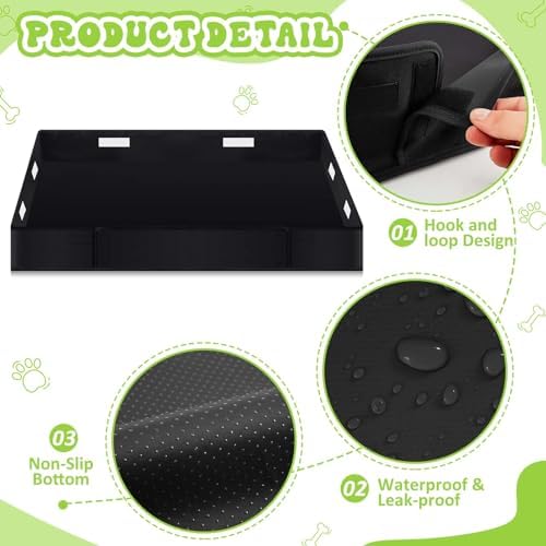 Marsui Dog Playpen Bottom Pad, Black, Solid Color