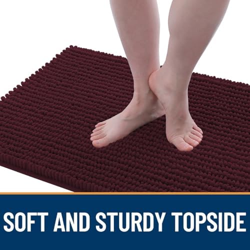 OLANLY Dog Door Mat for Muddy Paws 44x24, Extra Absorbent Chenille Mud Mat