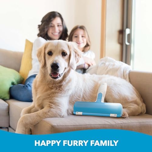 BOSHEL Pet Hair Remover for Laundry - Lint Roller for Pet Hair - Dog Hair Remover with Hair Base - Pet Fur Remover with Comfy Rubber Handle - Easy Clean Pet Hair Remover Roller for Couch