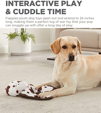 Outward Hound by Charming Pet Cuddle Tugs Cow Plush Squeaky Dog Toy
