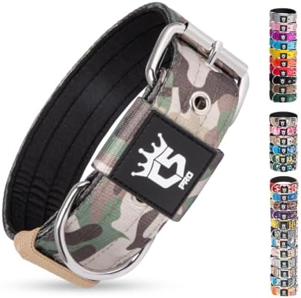 TSPRO Heavy Duty Thick Dog Collar with Metal Buckle for Large Dogs