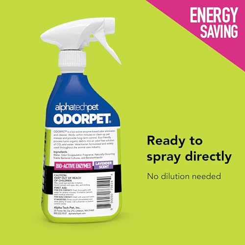 ATP OdorPet Stain and Odor Remover Spray, Lavender Scent, 16 Fl Oz
