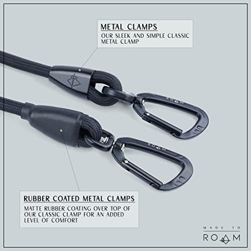 MADE TO ROAM Premium Everyday Leash - Ultra Soft Dog Leash with Aviation Aluminum Carabiner for Small, Medium, Large Dogs - Oregon Haze, 6ft (Rubber Coated Metal Clamps)